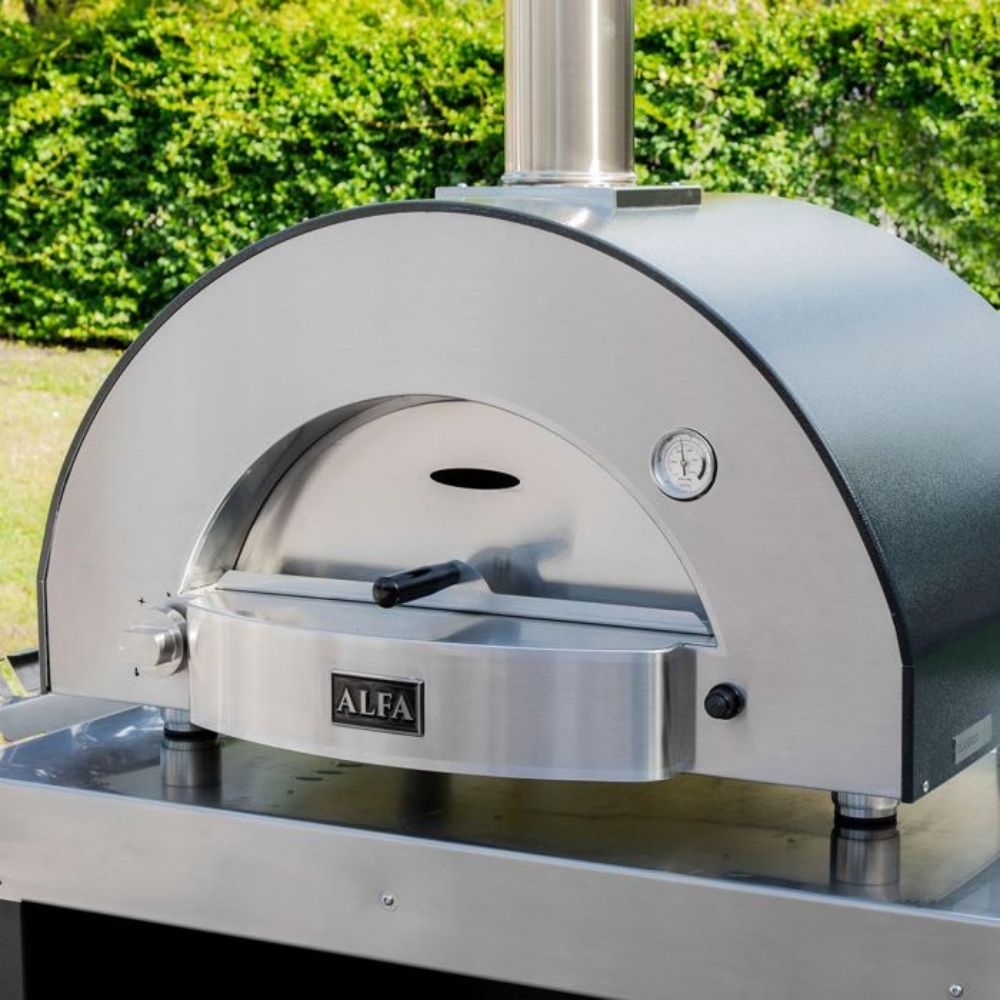 Alfa Classico 2 Pizze Freestanding Grey Pizza Oven