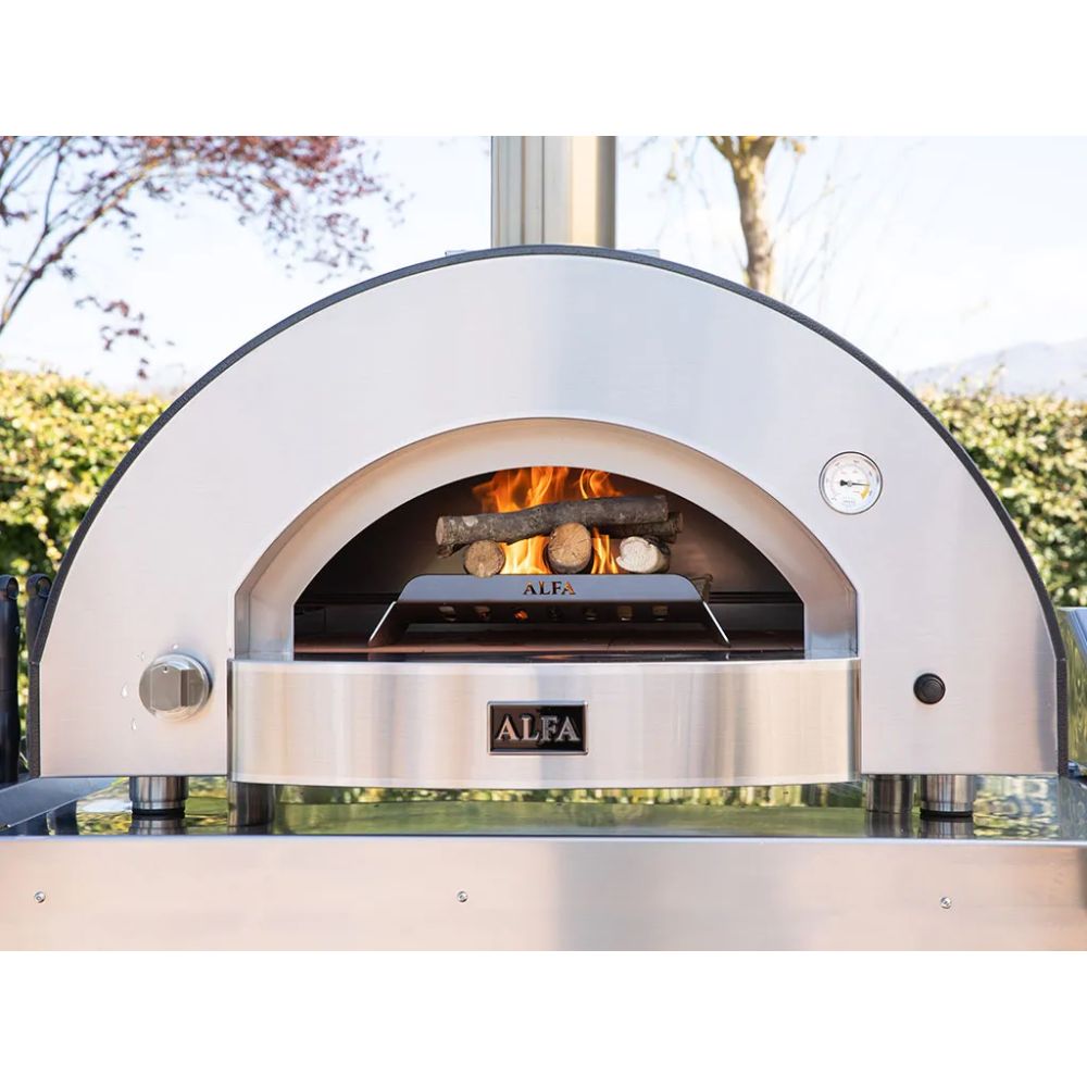 Alfa Classico 4 Pizze Freestanding Grey Gas Pizza Oven