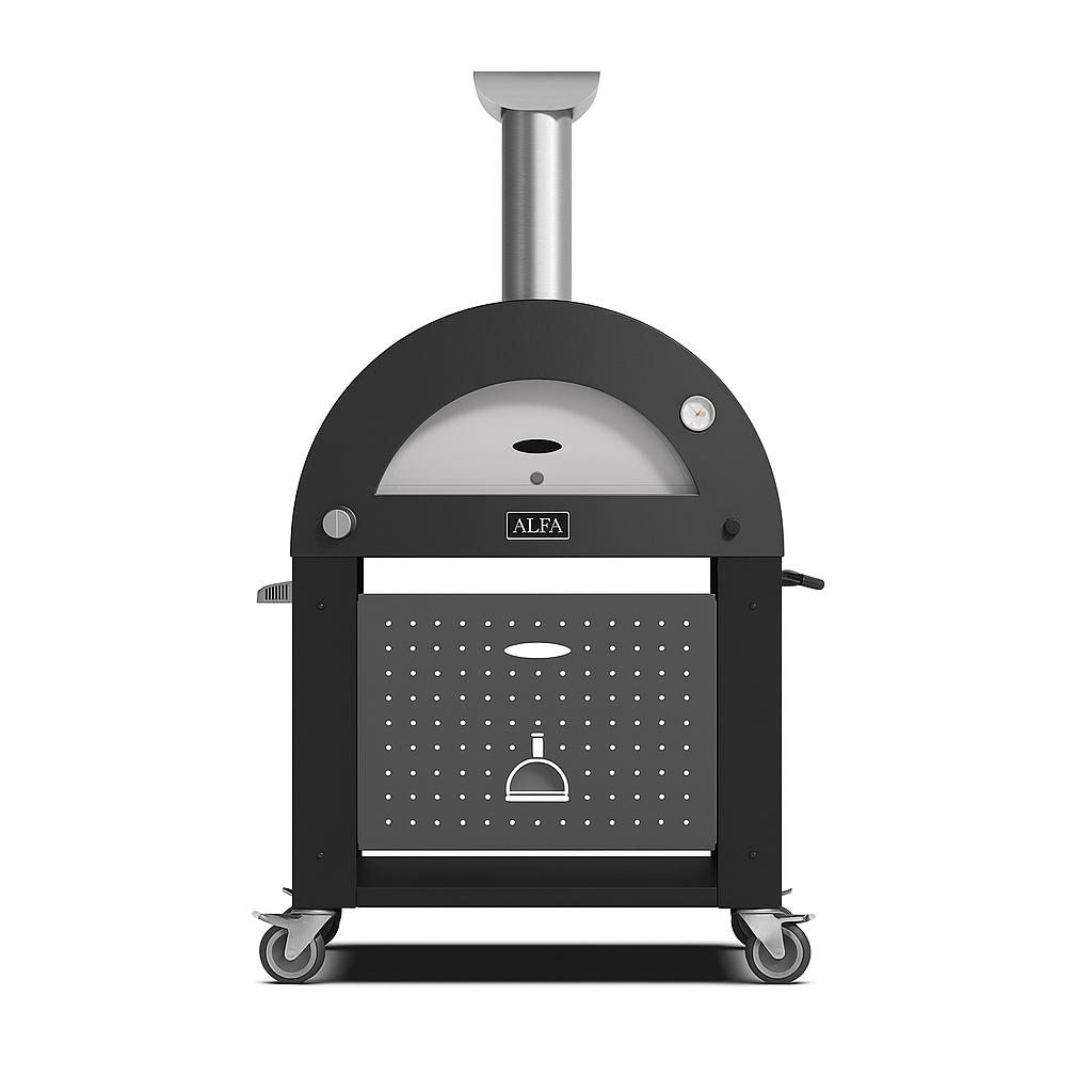 Alfa Moderno Anthracite Grey 2 Pizze Freestanding Gas Oven