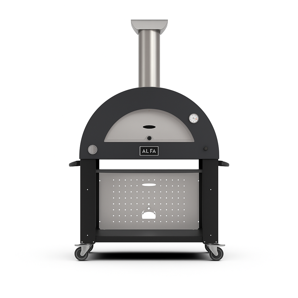 Alfa Moderno Anthracite Grey 3 Pizze Freestanding Gas Pizza Oven