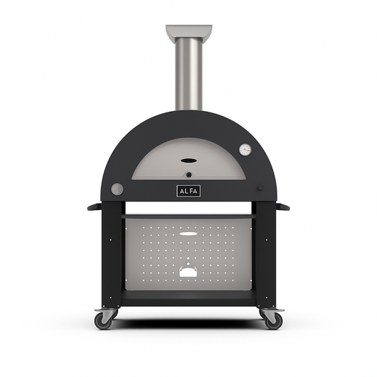 Alfa Moderno Anthracite Grey 3 Pizze Freestanding Gas Pizza Oven