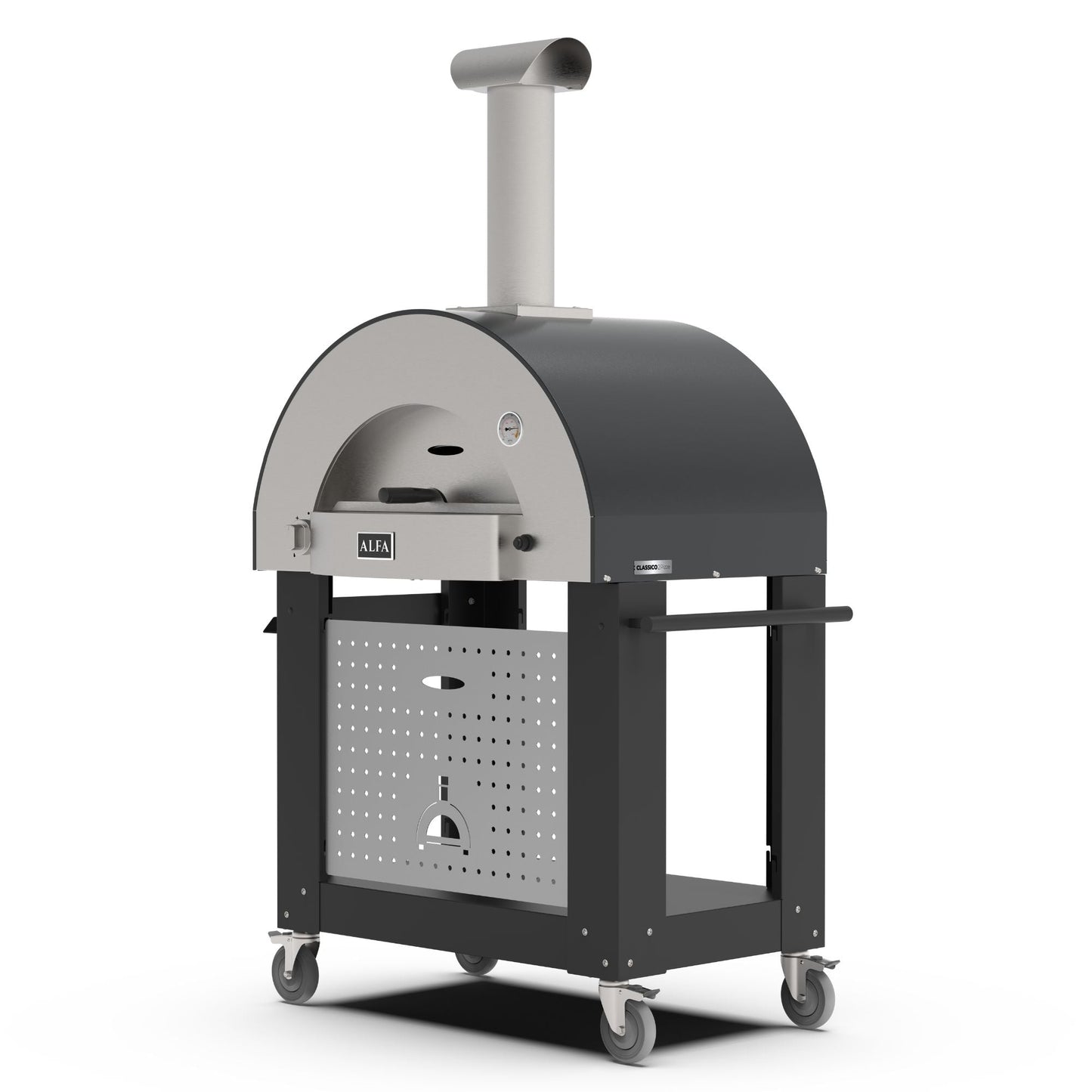 Alfa Classico 2 Pizze Freestanding Grey Pizza Oven