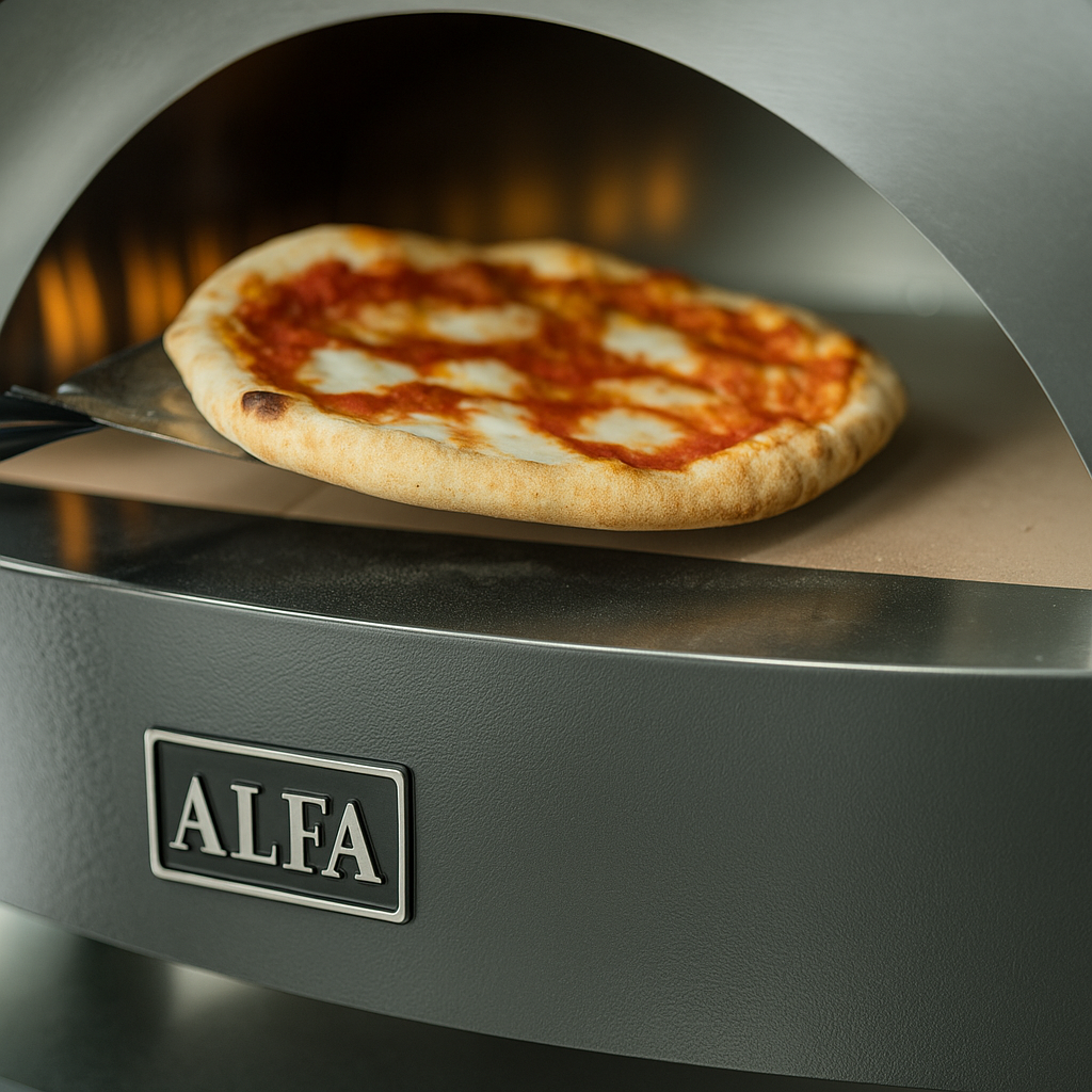 Alfa Moderno Anthracite Grey 3 Pizze Freestanding Gas Pizza Oven